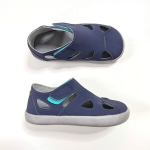 Ten Little Everyday Blue Closed Toe Sandals Toddler Size 7.5 Hook Loop Outdoor